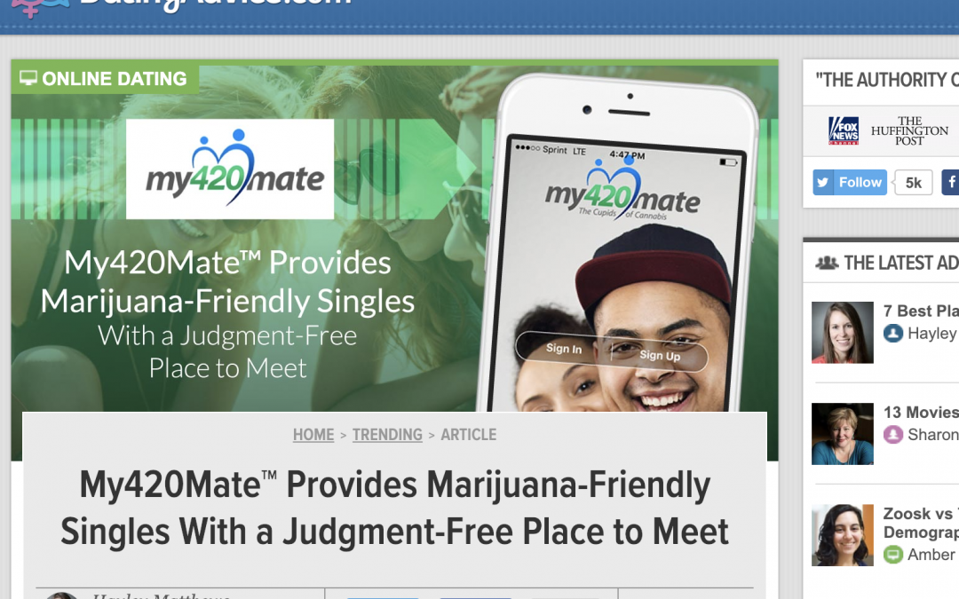 My420Mate Feature on DatingAdvice.com